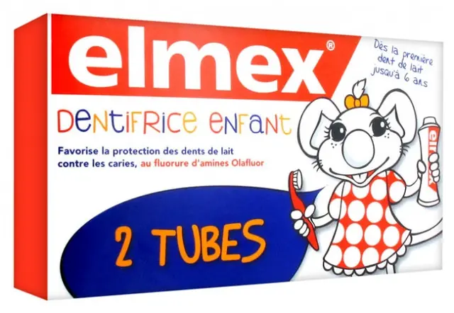 Elmex Dentifrice Enfant Lot de 2 x 50 ml