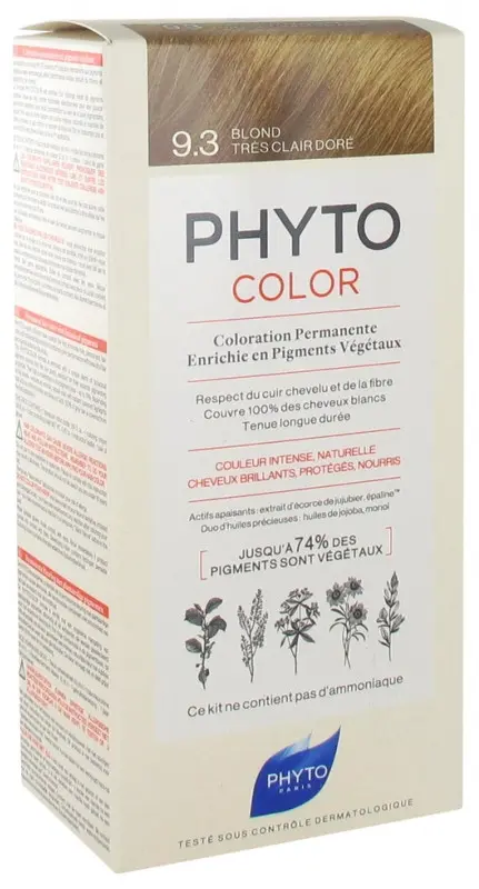 PhytoColor Coloration Permanente 9.3 Blond Très Clair Doré