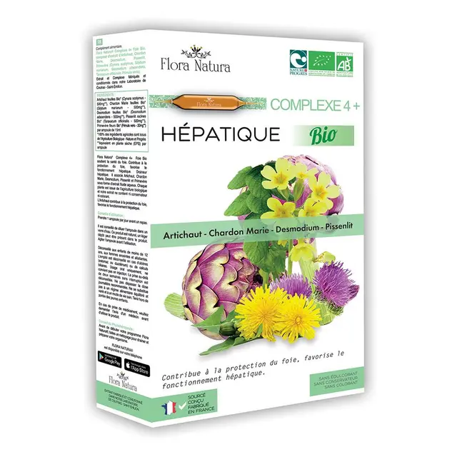 Flora natura complexe 4+ foie-Artichaut 20 ampoules