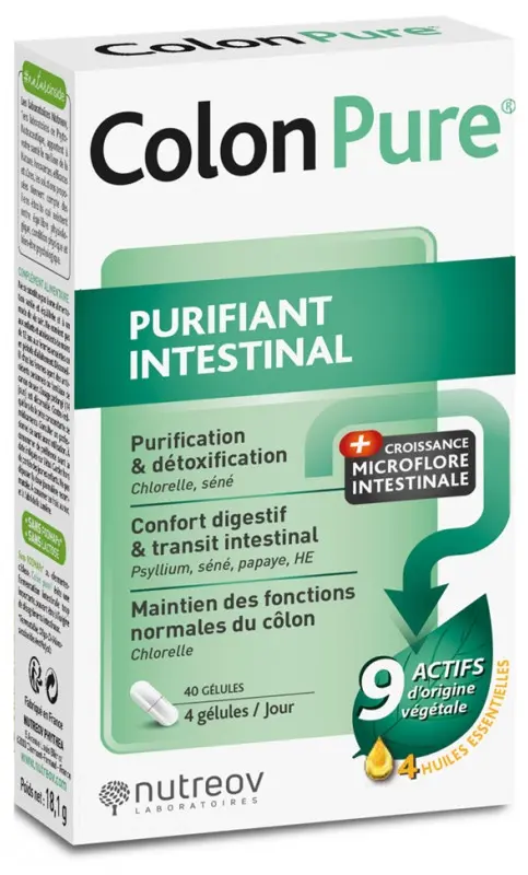 Colon Pure Purifiant Intestinal 40 Gélules