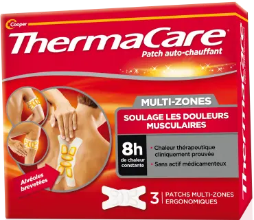 ThermaCare Patch Auto-Chauffant 8h Multi-Zones 3 Patchs
