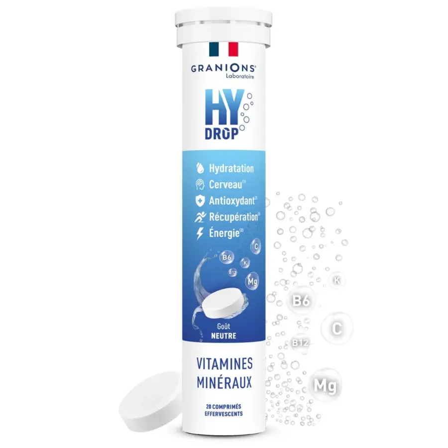 Granions Hydrop Neutre x 20 comprimés effervescents - Pharmacie Agnès Praden à Alès
