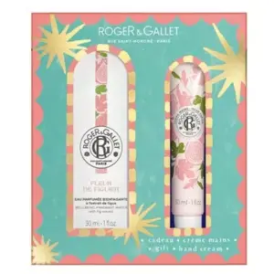 Roger & Gallet Coffret  Fleur de Figuier Eau Parfumée Bienfaisante 30 ml + Crème Mains 30 ml Offert