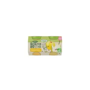 Blédina Les Récoltes Bio Pommes Poires dès 4/6 mois 2x130g