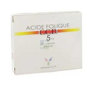 CCD Acide Folique 5mg 20 Comprimés