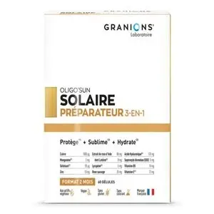 Laboratoire des Granions Oligo'sun Préparateur solaire 3 en1 60 comprimés - Pharmacie Agnès Praden à Alès