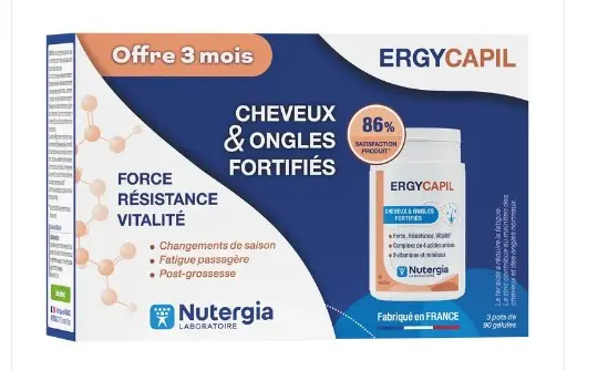 Nutergia Ergycapil 3 x 90 gélules - Pharmacie Agnès Praden à Alès