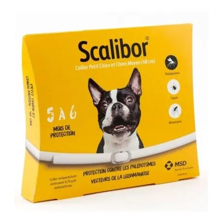 Scalibor Collier Petit et Moyen Chien 48cm - Pharmacie Agnès Praden à Alès