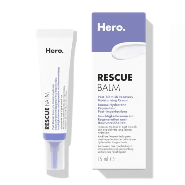 Hero Rescue Balm Hydratant Réparateur Post-Imperfections 15 ml