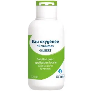 Gilbert Eau Oxygénée 10 Volumes 120ml - Pharmacie Agnès Praden à Alès