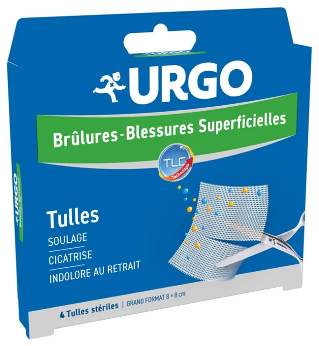 Urgo Brûlures et Blessures Superficielles 4 Tulles