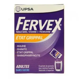 Upsa Fervex Sans Sucre 8 Sachets