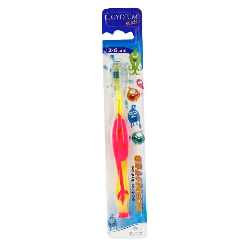 Elgydium brosse à dents kids monster 2 6 ans - Pharmacie Agnès Praden à Alès