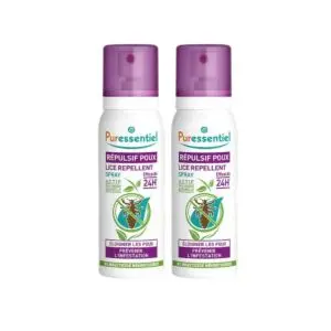 Puressentiel Anti-Poux Spray Répulsif Poux 2x75ml