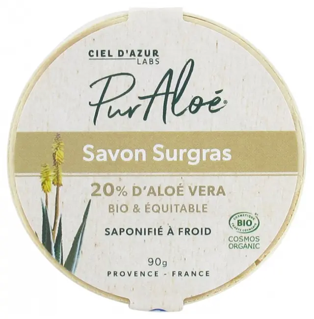 Pur Aloé Savon Aloé Vera 20% Surgras Bio 90 g
