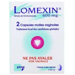 Effik Lomexin 600mg x2 Capsules Moles Vaginales