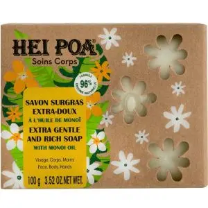 Hei Poa Soins Corps Savon Surgras A l'Huile de Monoï 100g