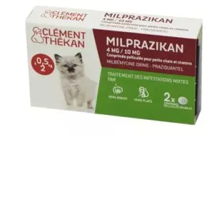 Clément-Thékan Milprazikan Chaton 4 mg/10 mg Boite de 2 Comprimés