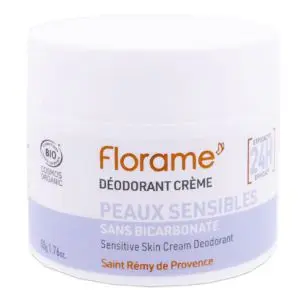 Florame Déodorant Crème 24H Peaux Sensibles Bio 50 g - Pharmacie Agnès Praden à Alès