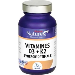 Kersiens Micronutrition Vitamines D3 + K2 60 Gélules