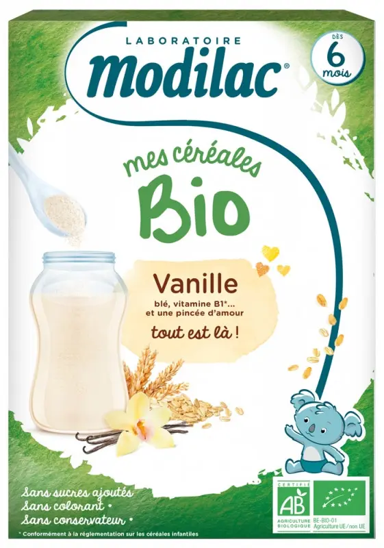 Modilac Céréales Bio Vanille dès 6 mois 250 g