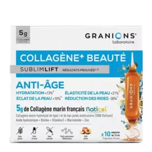 Granions Collagène Sublim lift Pèche 10 ampoules