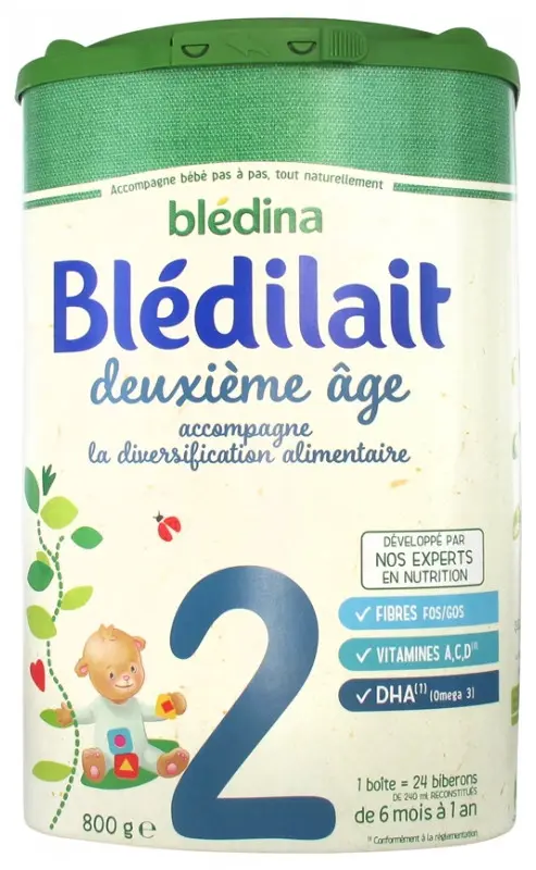 Blédina Blédilait 2ème Âge de 6 Mois à 1 An 800 g