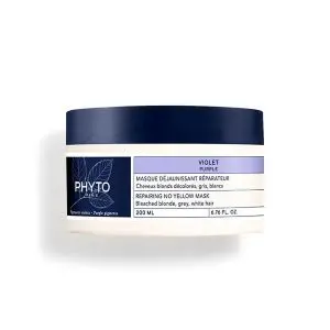 Phyto Violet Masque Déjaunissant Réparateur Cheveux Blonds Décolorés, Gris, Blancs 200ml - Pharmacie Agnès Praden à Alès