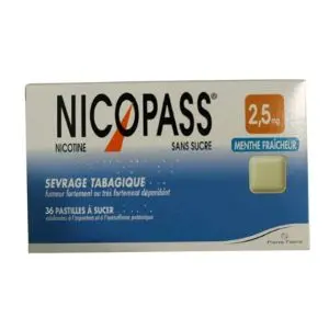 Pierre Fabre Nicopass 2,5mg x36 Menthe Fraîcheur - Pharmacie Agnès Praden à Alès