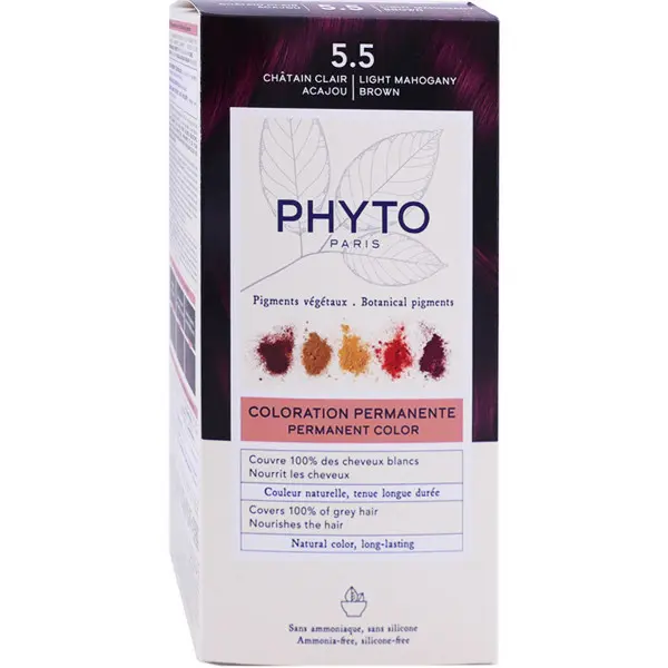 Phyto Coloration Permanente 5,5 Marron Acajou