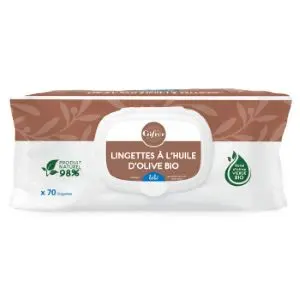 Gifrer Lingettes à l'Huile d'Olive Vierge 70 Lingettes