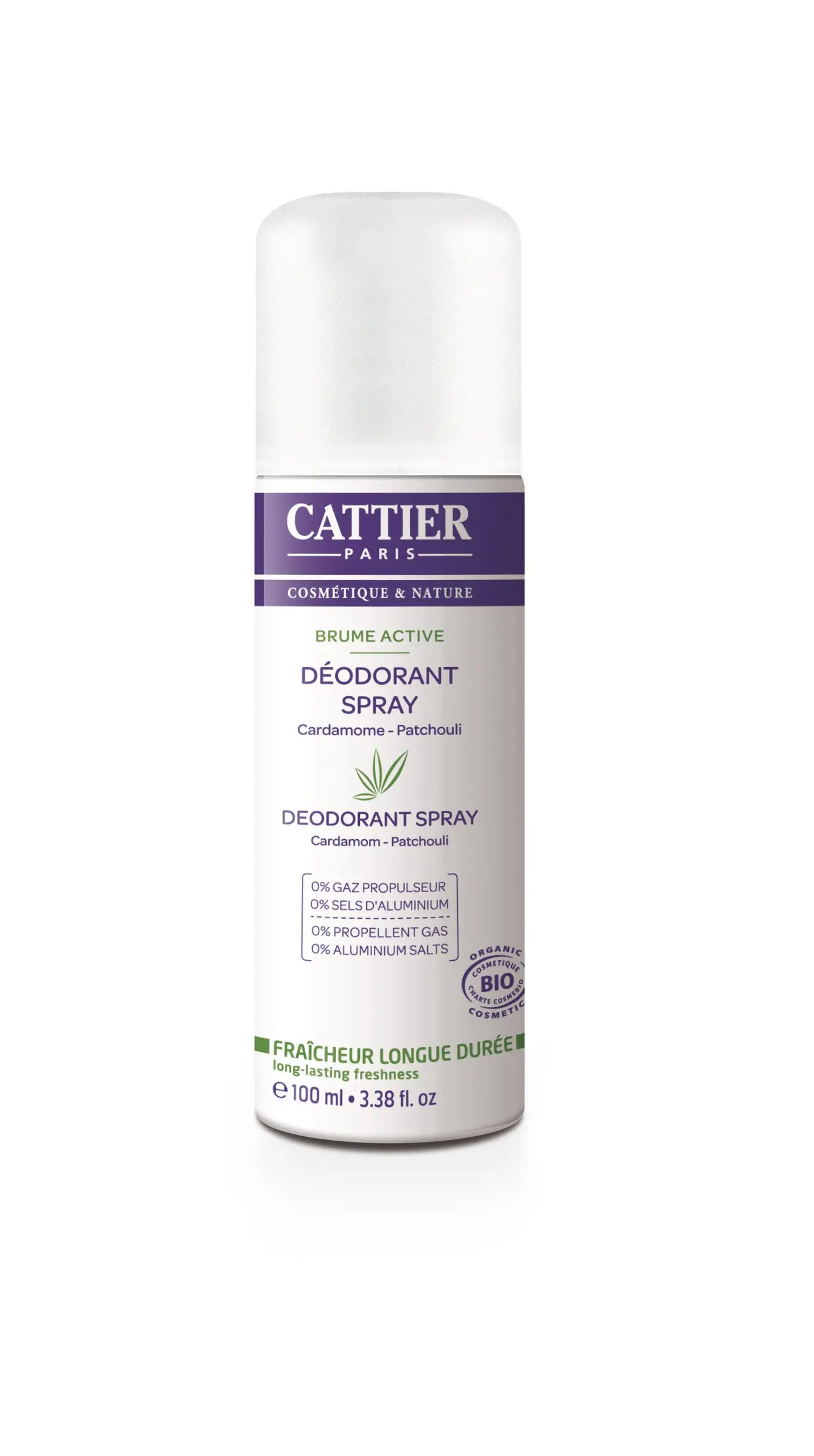Cattier Déodorant Brume Active Bio 100ml - Pharmacie Agnès Praden à Alès