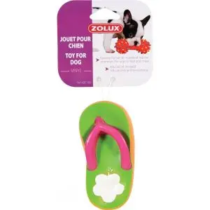 Zolux Jouet Pour Chien Forme Tong, en Vinyle, 12cm 
