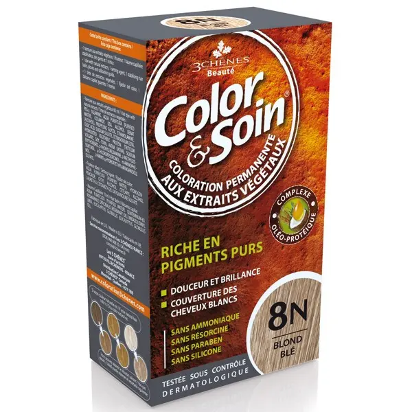 Les 3 Chênes Color & Soin 8N Blond Blé 135ml
