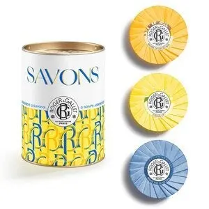 Roger & Gallet Boîte Savons Bienfaisants Bois d'orange Cédrat Bois de Santal 3 x 100 g 