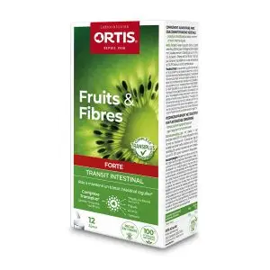 Ortis Fruits & Fibres Forte Complexe Transiplus® 12 Sticks - Pharmacie Agnès Praden à Alès