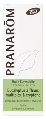 Pranarôm Huile Essentielle Eucalyptus fleurs Multiples à Cryptone Bio 10 ml