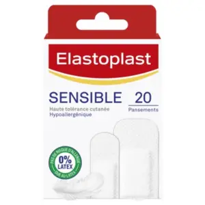Elastoplast Pansement Sensible 20 Pansements - Couleur : Blanc