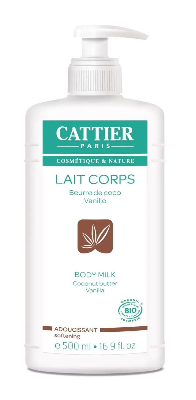 Cattier Lait Corps Adoucissant Beurre de Coco Vanille 500 ml