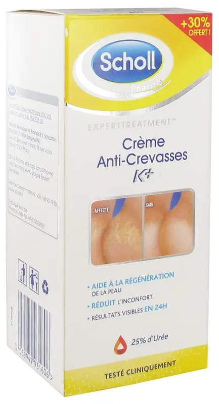 Scholl Crème Anti-Crevasses K+ 25% d'Urée 120 ml