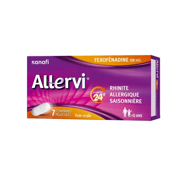 Allervi 120mg Rhinite Allergique Saisonnière 7 Comprimés Pelliculés 