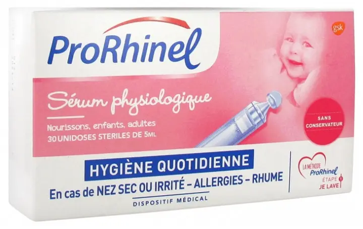 ProRhinel serum physiologique 30 unidoses 5 ml - Pharmacie Agnès Praden à Alès