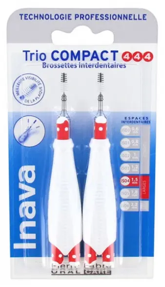 Inava Trio Compact 6 Brossettes Interdentaires - Taille  1,5 mm