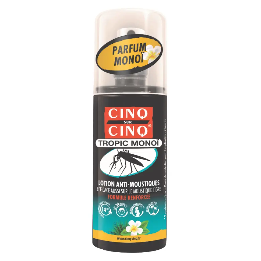 Cinq Sur Cinq Tropic Monoï Spray Anti Moustiques 75 ml - Pharmacie Agnès Praden à Alès