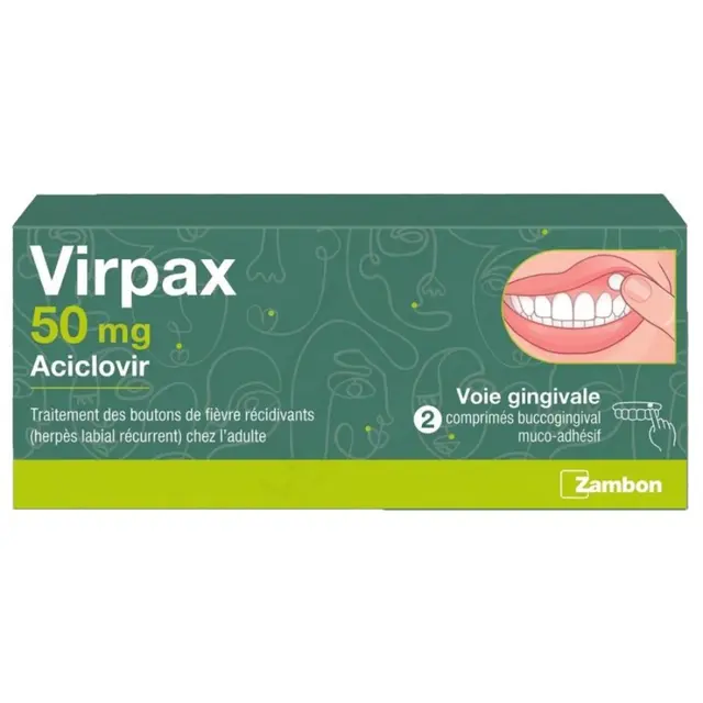 Virpax 50 mg Aciclovir 2 Comprimés