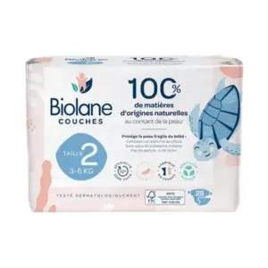 Biolane Couches Ecologiques Taille 2 3-6Kg 28 couches 