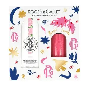 Roger Gallet Coffret Noël Eau Parfumée + Bougie Rose