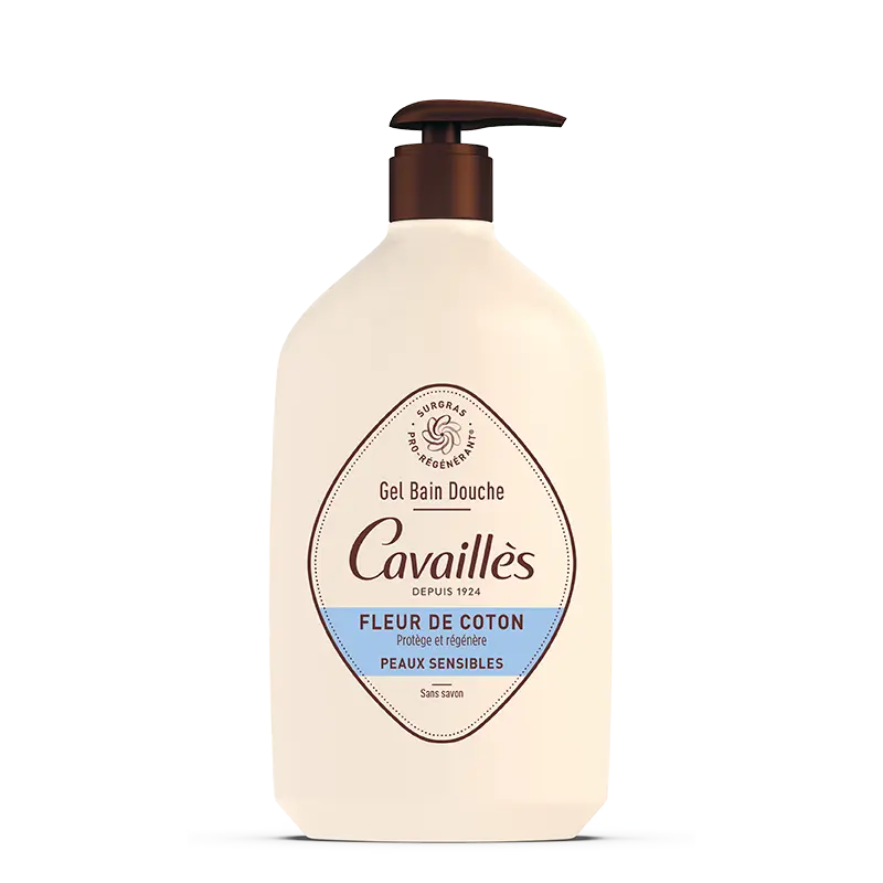 Cavailles Gel Bain Douche Fleur de Coton 1L - Pharmacie Agnès Praden à Alès