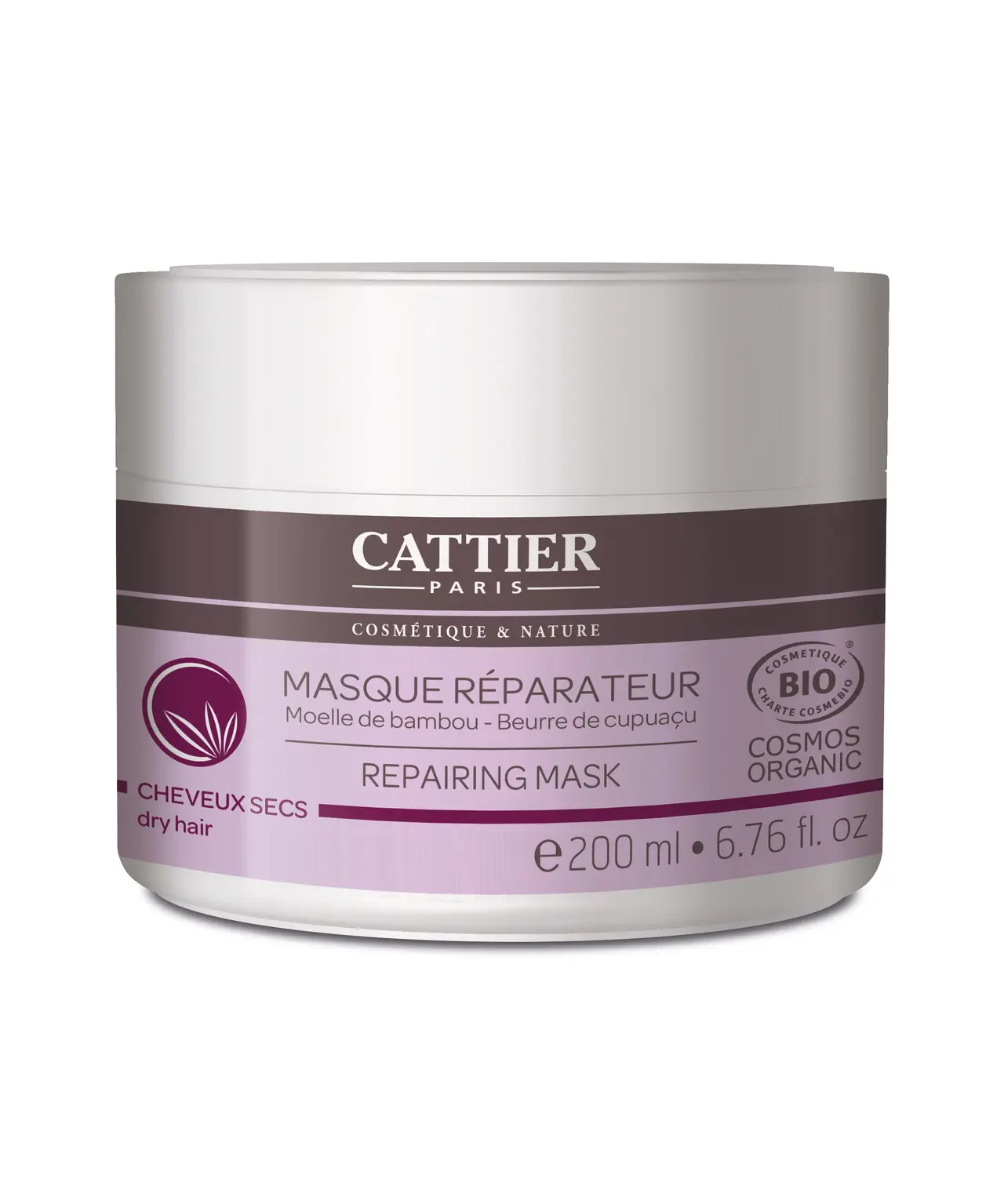 Cattier Masque Réparateur Cheveux Secs Moelle de Bambou 200 ml - Pharmacie Agnès Praden à Alès