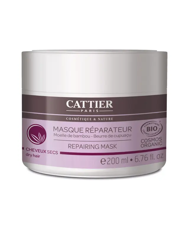 Cattier Masque Réparateur Cheveux Secs Moelle de Bambou 200 ml
